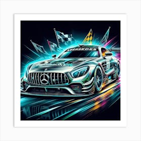 Mercedes Amg Racing Car Art Print