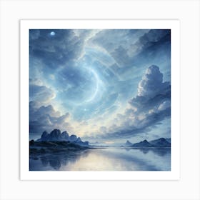 Moon In The Sky Art Print