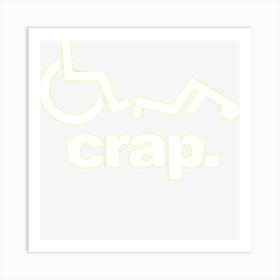 Handicap Wheelchair Funny Wheelchair Fall Art Print