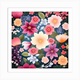 Floral Background 1 Art Print