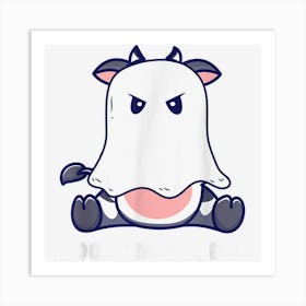 Moo I Mean Boo Funny Cow Art Print