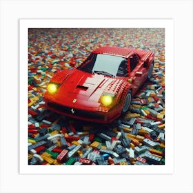 Lego Ferrari Art Print