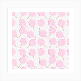 Pink Cotton Candy Fabric Art Print