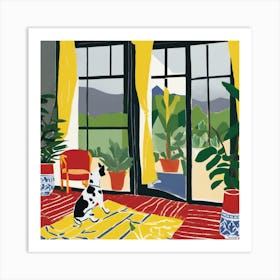 Dog In A Room Art Print