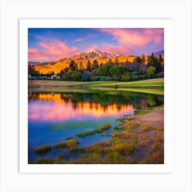 Sunrise Over Lake Taupo Art Print