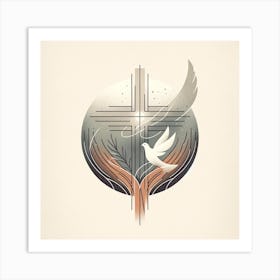 Dove And Cross Art Print