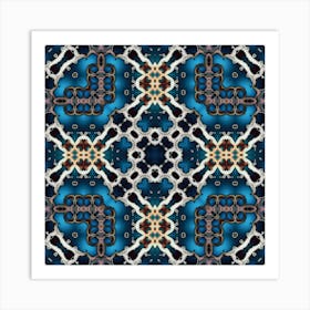 Abstraction Watercolor Blue Pattern 1 Art Print