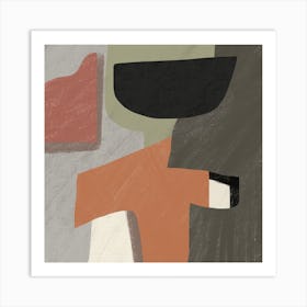 Texture Cut Out Abstract Square Art Print