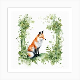 Fox In The Forest Art Print