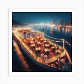 Night On The River Art Print