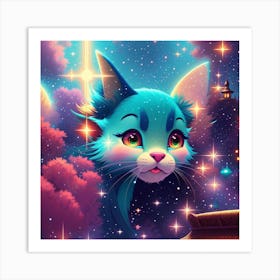 Cat In Space 2 Art Print