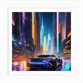 Futuristic City 80 Art Print