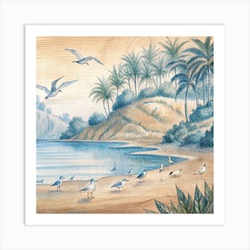 Sand Beach Art Print