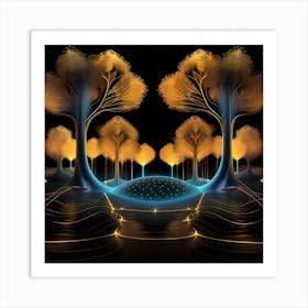 Trees In The Forest 2 Art Print