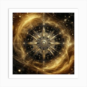 Golden Compass Art Print