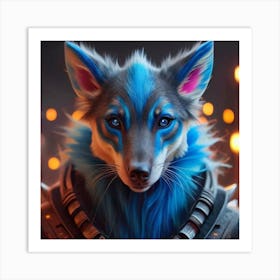 Blue Wolf Art Print