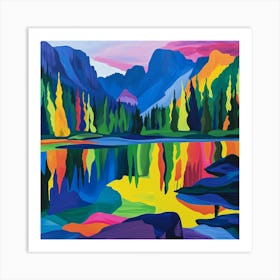 Colourful Abstract Banff National Park Canada 1 Art Print