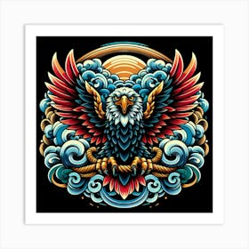 Eagle Tattoo Design 1 Art Print