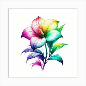 Flower Drawing 1 Art Print