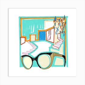 Sunglasses In Greece Art Print