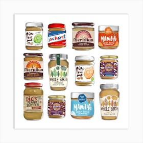 Nut Butters Square Art Print