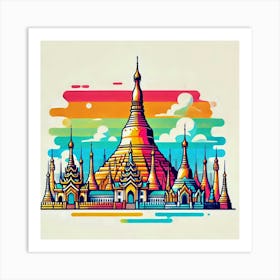 Shwedagon Pagoda 3 Art Print