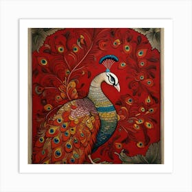 Peacock Painting Art Print