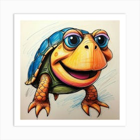 Turtle Drawing 19 Art Print