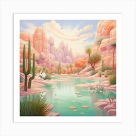 Pastel Oasis Art Print