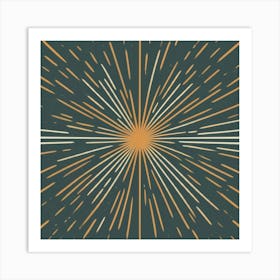 Abstract Starburst, Gemini Generated Image Art Print