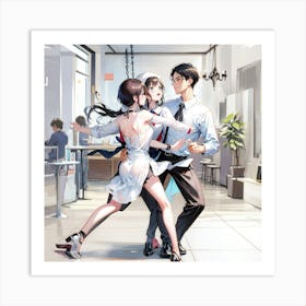 Cafe Swing Art Print