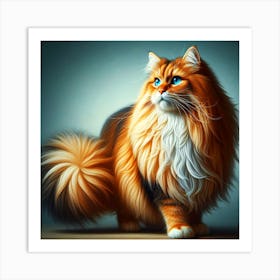 Cat With Blue Eyes Art Print