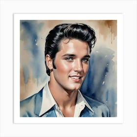 The Face of a Legend Elvis Presley Art Print