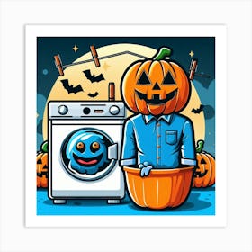 Halloween Cartoon Illustration Art Print