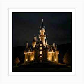 Castle At Night Art Print