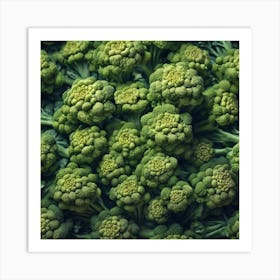 Close Up Of Green Broccoli 5 Art Print