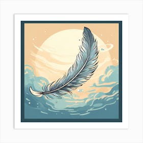 Feather In The Wind art print Art Print