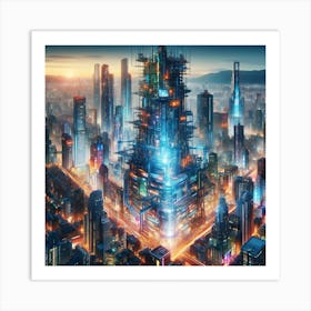 Futuristic Cityscape 9 Art Print