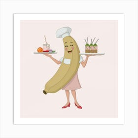 Banana Chef Art Print