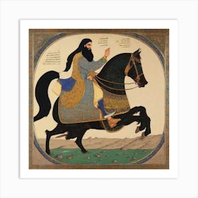 Man Riding A Horse Art Print