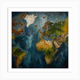 World Map 41 Art Print