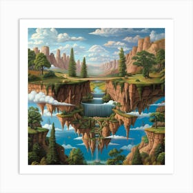 Waterfall In The Sky Art Print