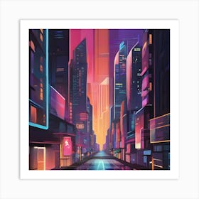 Futuristic City 26 Art Print