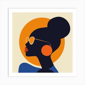 Black Woman With Sunglasses Art Print