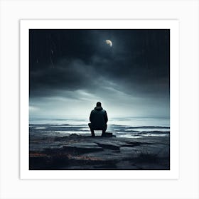 Abstract Loneliness Darkness Art Print