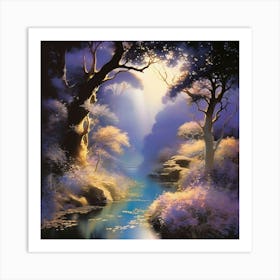 River In The Forest 3 Art Print