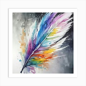 Feather Painting 21 Art Print