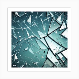 Broken Glass Background 17 Art Print