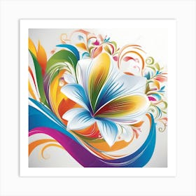 Rainbow Flower Art Print