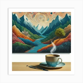 NATURE AND COFFEE Art Print